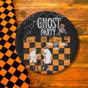 ASSIETTES EN CARTON DANSE D'HALLOWEEN 