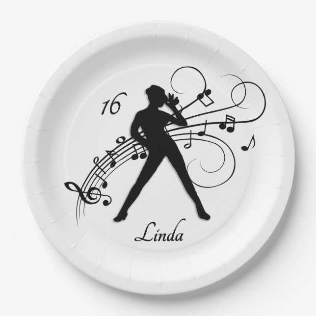 Assiettes En Carton Danse moderne Anniversaire (Devant)