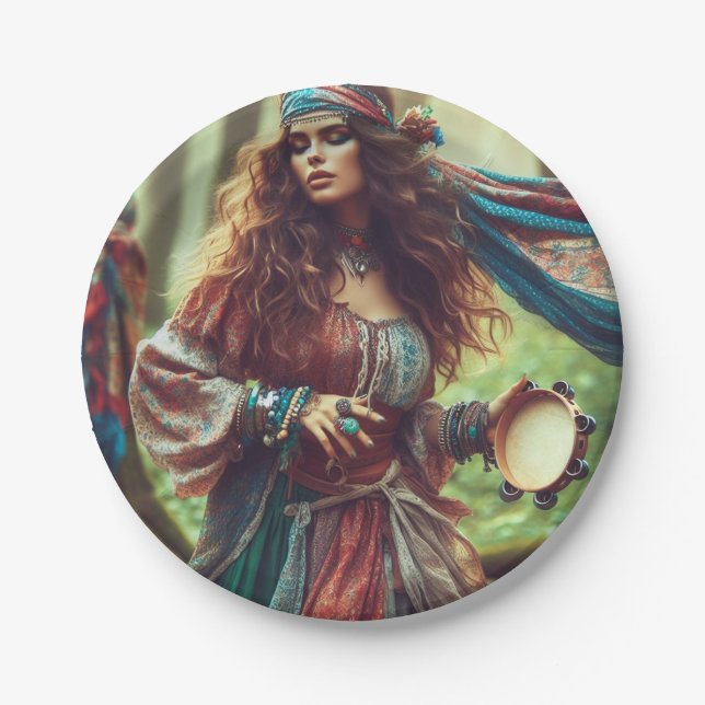 ASSIETTES EN CARTON DANSER GYPSI (Devant)