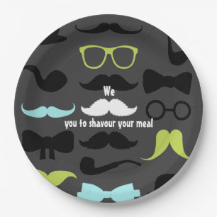 Assiettes En Carton Dashing Little Man Mustache Party