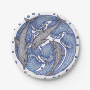 Assiettes En Carton Dauphins