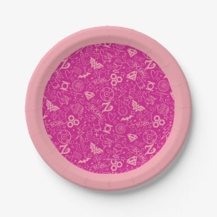 Assiettes En Carton DC Super Hero Girls Pink Icon Motif