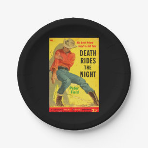 Assiettes En Carton Death Rides La nuit couverture du livre de l'ouest