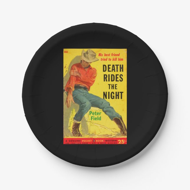 Assiettes En Carton Death Rides La nuit couverture du livre de l'ouest (Devant)