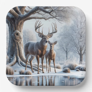 Assiettes En Carton Debout De Cerf Par Icy Pond