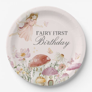 Assiettes En Carton Décor de table Fairy First Birthday Party
