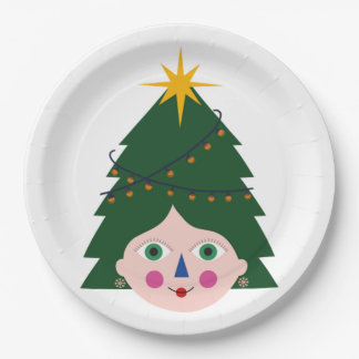 Assiettes En Carton Décor d'éclairage des arbres de Noël 166