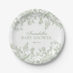 Assiettes En Carton Décoration de dessert pour Baby Shower avec la Sag