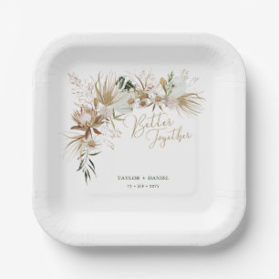 Assiettes En Carton Décoration de mariage bohème botanique