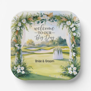Assiettes En Carton Décorations de Mariage de golf à la plaque de papi