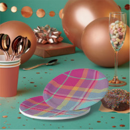 Assiettes En Carton  Decorative Plaid