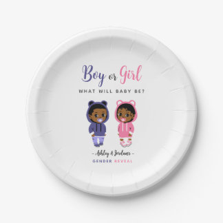 Assiettes En Carton Découverte du sexe du bébé avec sweat à capuche no