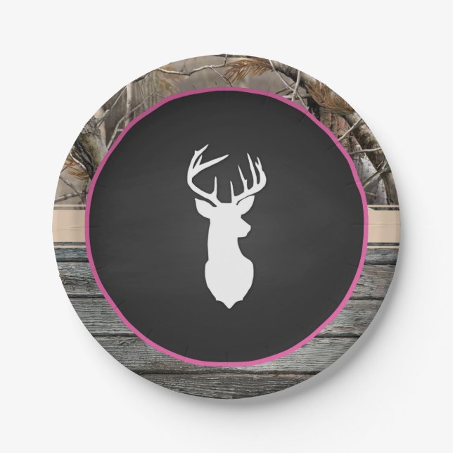Assiettes En Carton Deer Party Plate - Girl (Devant)
