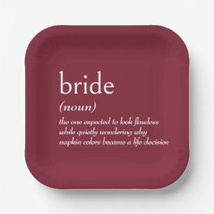 Assiettes En Carton Définition du dictionnaire pour MARIÉE