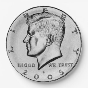 Assiettes En Carton Demi-dollar Kennedy