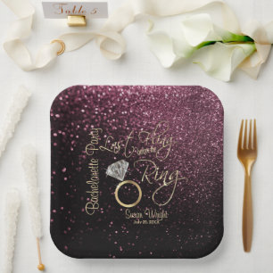 Assiettes En Carton Dernier Fling avant la ceinture Bachelorette Rose 