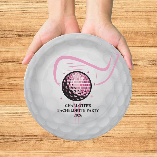 Assiettes En Carton Dernier Golf Bachelorette Rose (Créateur téléchargé)