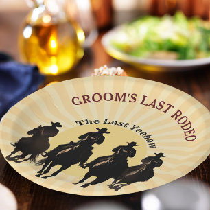 Assiettes En Carton Dernier Rodeo Cowboy Sunset Bachelor Party de Groo