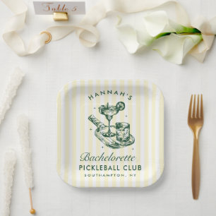 Assiettes En Carton Dernier Swing Avant Le Week-End Pickleball Bach