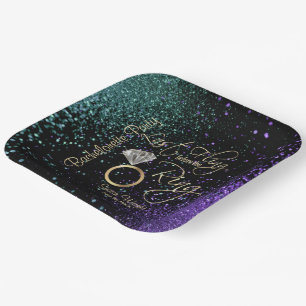 Assiettes En Carton Dernière Fling Bachelorette Party - Turquoise & vi