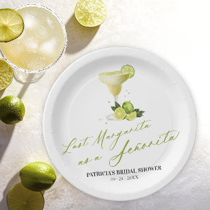 Assiettes En Carton Dernière Margarita en tant que Mademoiselle Enterr