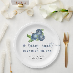 Assiettes En Carton Des bleuets sucrés