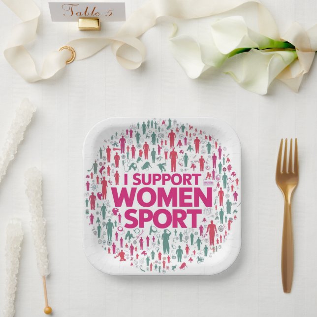 Assiettes En Carton Des Plaques de fête célébrant les femmes dans le s (Mariage)