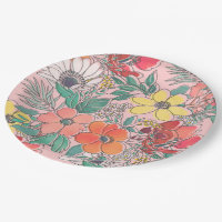 Design à motif floral rose mignon