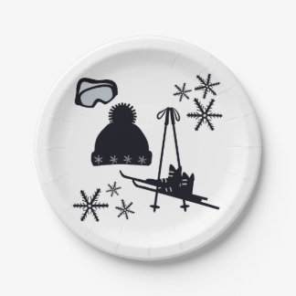 Assiettes En Carton Design de neige de différents objets