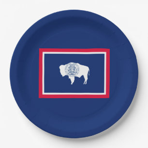 Assiettes En Carton Design du drapeau d'état du Wyoming