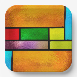 Assiettes En Carton Design en verre coloré