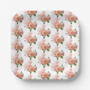 Assiettes En Carton Design modèle tendance moderne élégant Rose design