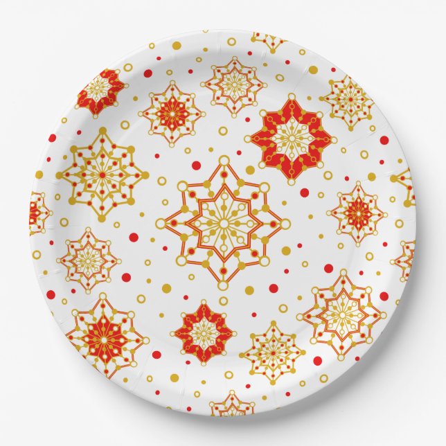 Assiettes En Carton Design moderne rétro du milieu du siècle (Devant)