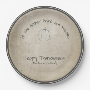 Assiettes En Carton Dessin de Russe Thanksgiving citrouille