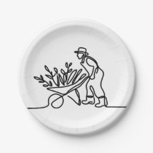 dessin d'un agriculteur ou d'un jardinier