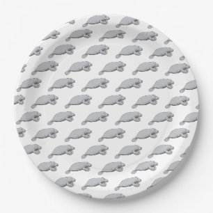 Assiettes En Carton Dessin vintage Manate