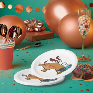 Assiettes En Carton Détecteur de chien avec verre grossissant
