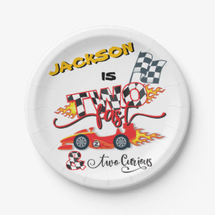Assiettes En Carton Deux Fast Race Car 2e Plaque Papier Anniversaire