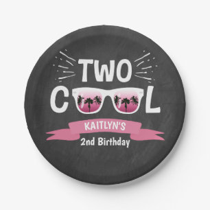 Assiettes En Carton Deux filles Cool Chalkboard 2e anniversaire