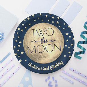 Assiettes En Carton Deux La Lune 2e Anniversaire