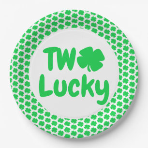 Assiettes En Carton Deux Lucky St Patrick's Day 2e anniversaire