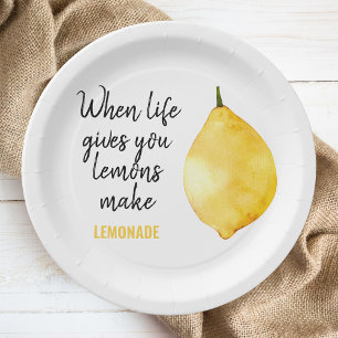 Assiettes En Carton Devis jaune citron amusant