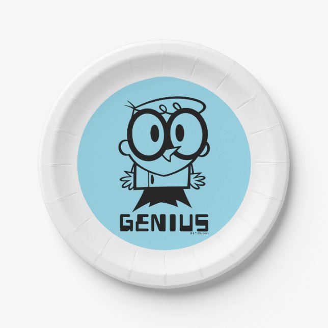 Assiettes En Carton Dexter "Genius" - Graphique en bref (Devant)