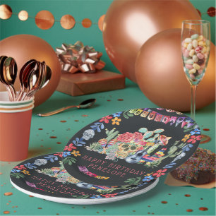 Assiettes En Carton Día de los Muertos Thème Personnalisé
