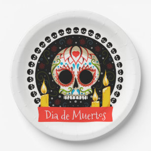 Assiettes En Carton Dia De Muertos