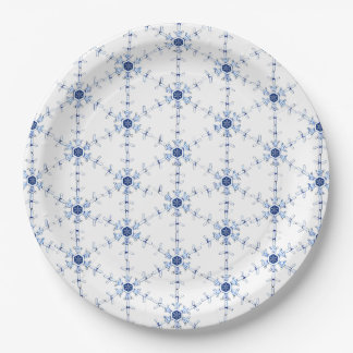 Assiettes En Carton Diamond Snowflake Pattern