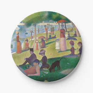 Assiettes En Carton Dimanche sur La Grande Jatte Seurat Peinture