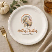 Dinde à l'aquarelle Thanksgiving Friendsgiving Aut