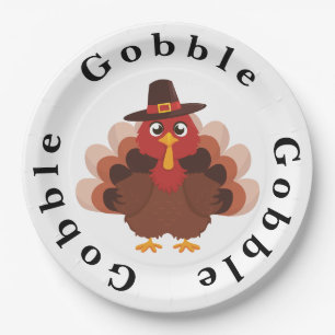 Assiettes En Carton Dinde minimaliste drôle de Thanksgiving amusant