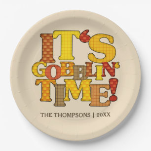 Assiettes En Carton Dîner de Thanksgiving drôle